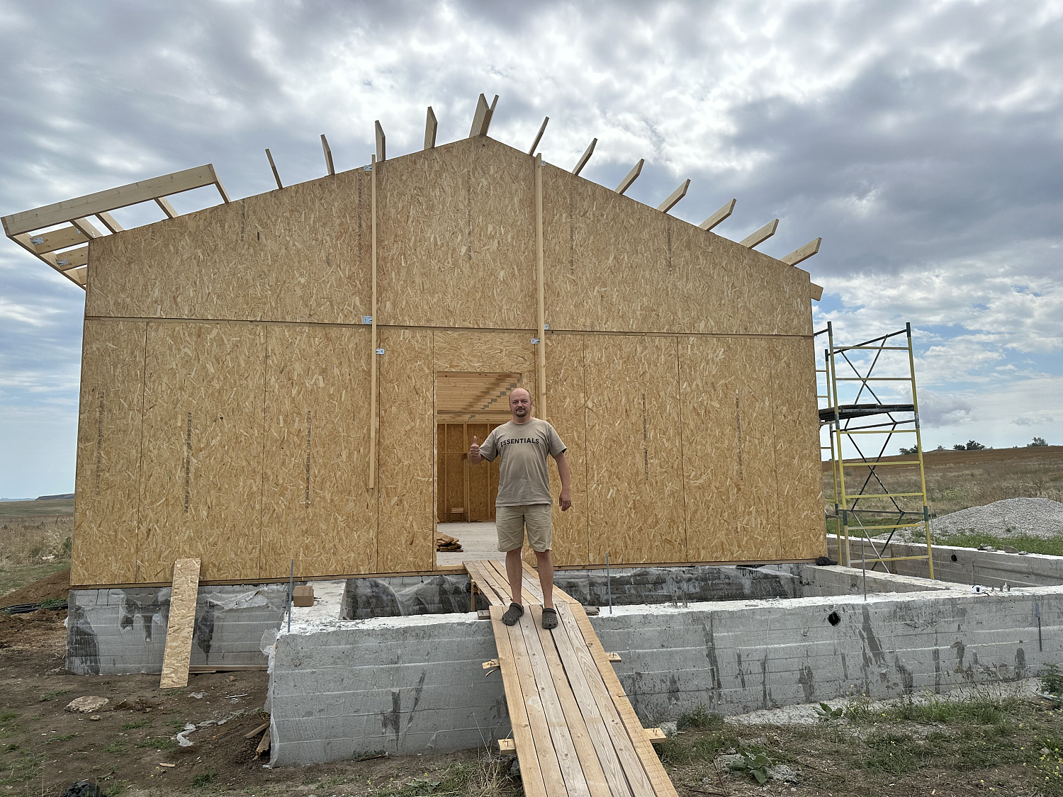 Каркасный дом по проекту "Кемь с террасой" в Крыму - Февраль 2024 года