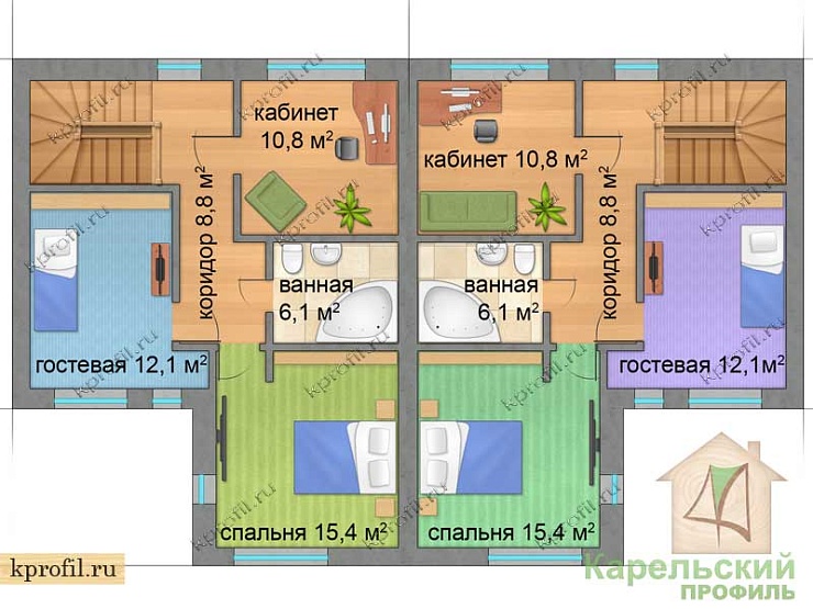 Комплект каркаса Дуплекс, 212 кв.м