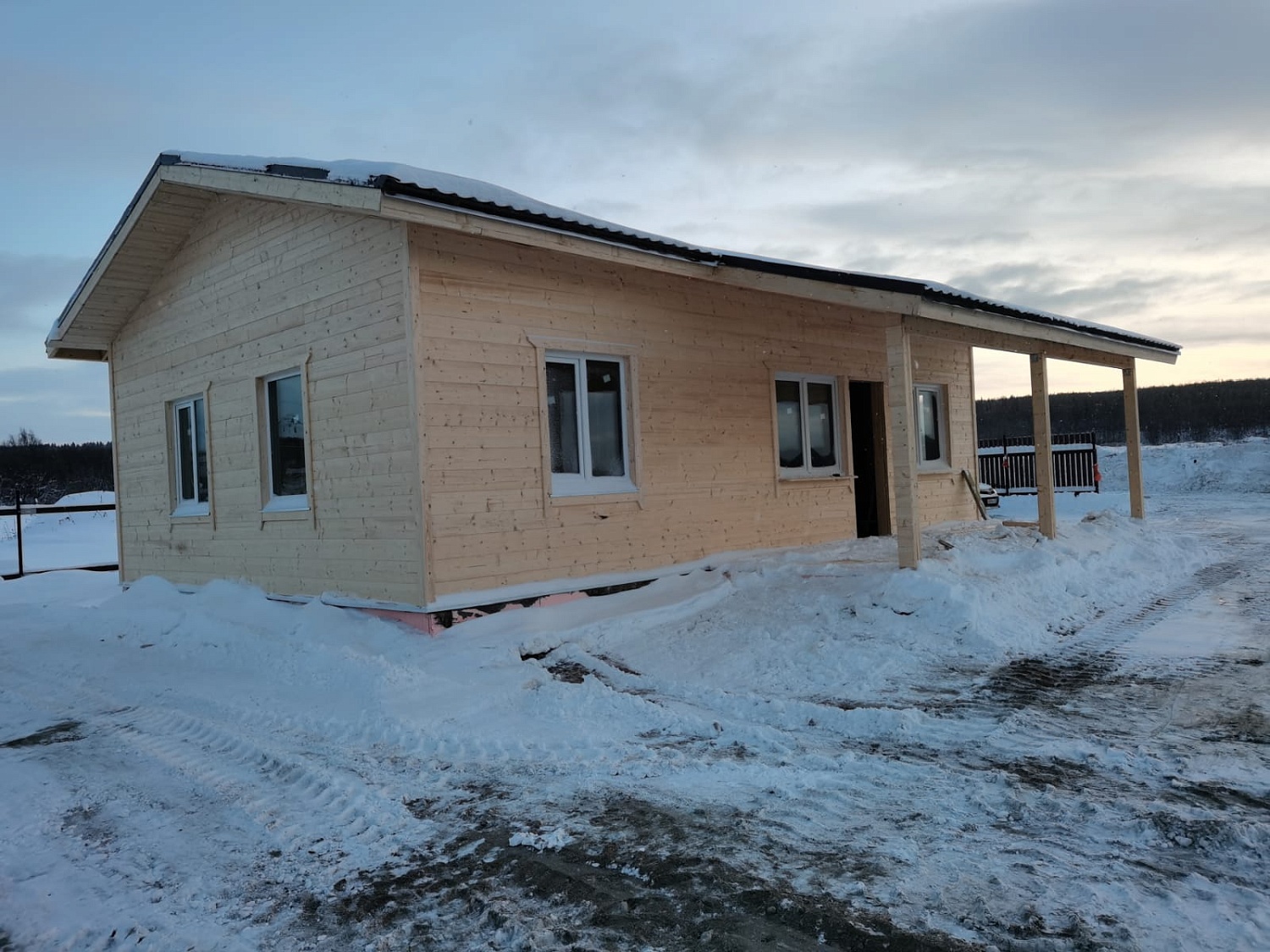 Каркасный дом "Кайгас с террасой" в Мурманской области - 2023 год